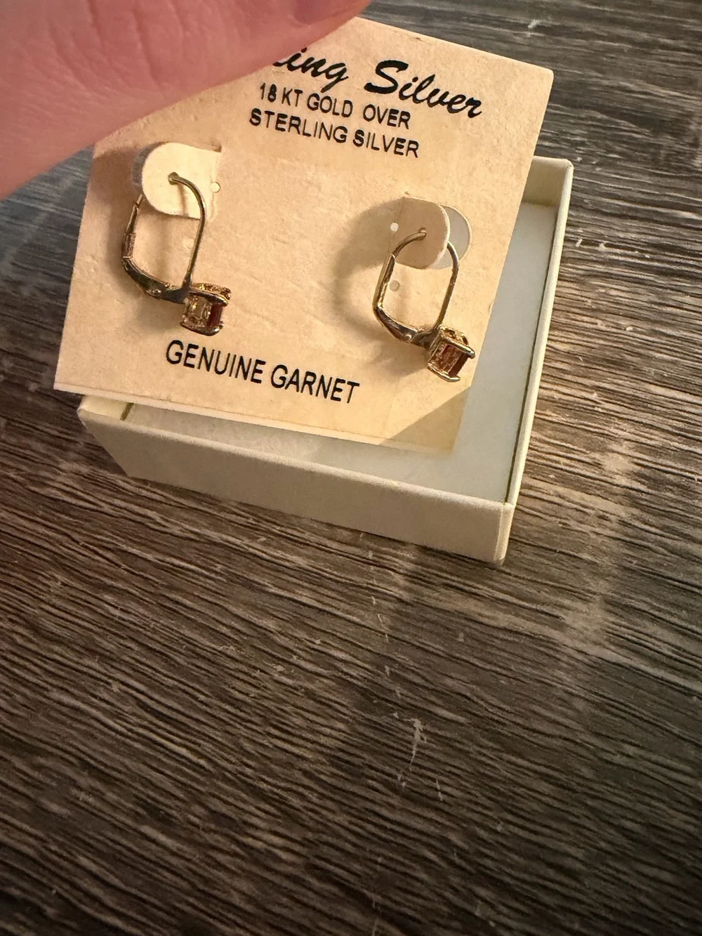 Genuine Garnet earrings